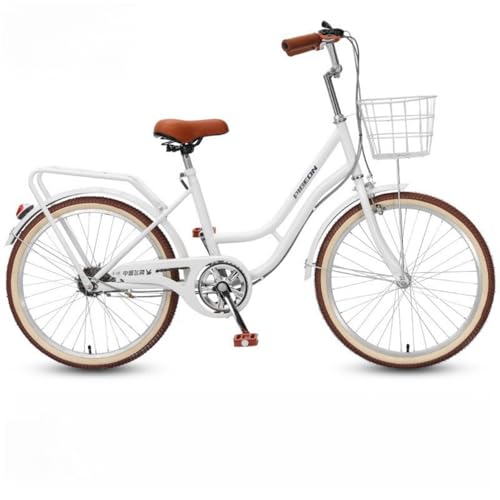 【引取/京都市内配送】ベージュ シティサイクル ブラウンのサドル付き 引取/京都市内配送】ベージュ シティサイクル ブラウンのサドル付き