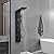 Bathfinesse Shower Panel, Shower Tower, Bathroom Shower Panel Tower System, 6 IN 1 Shower Functions, Stainless Steel Wall Mounted, Black