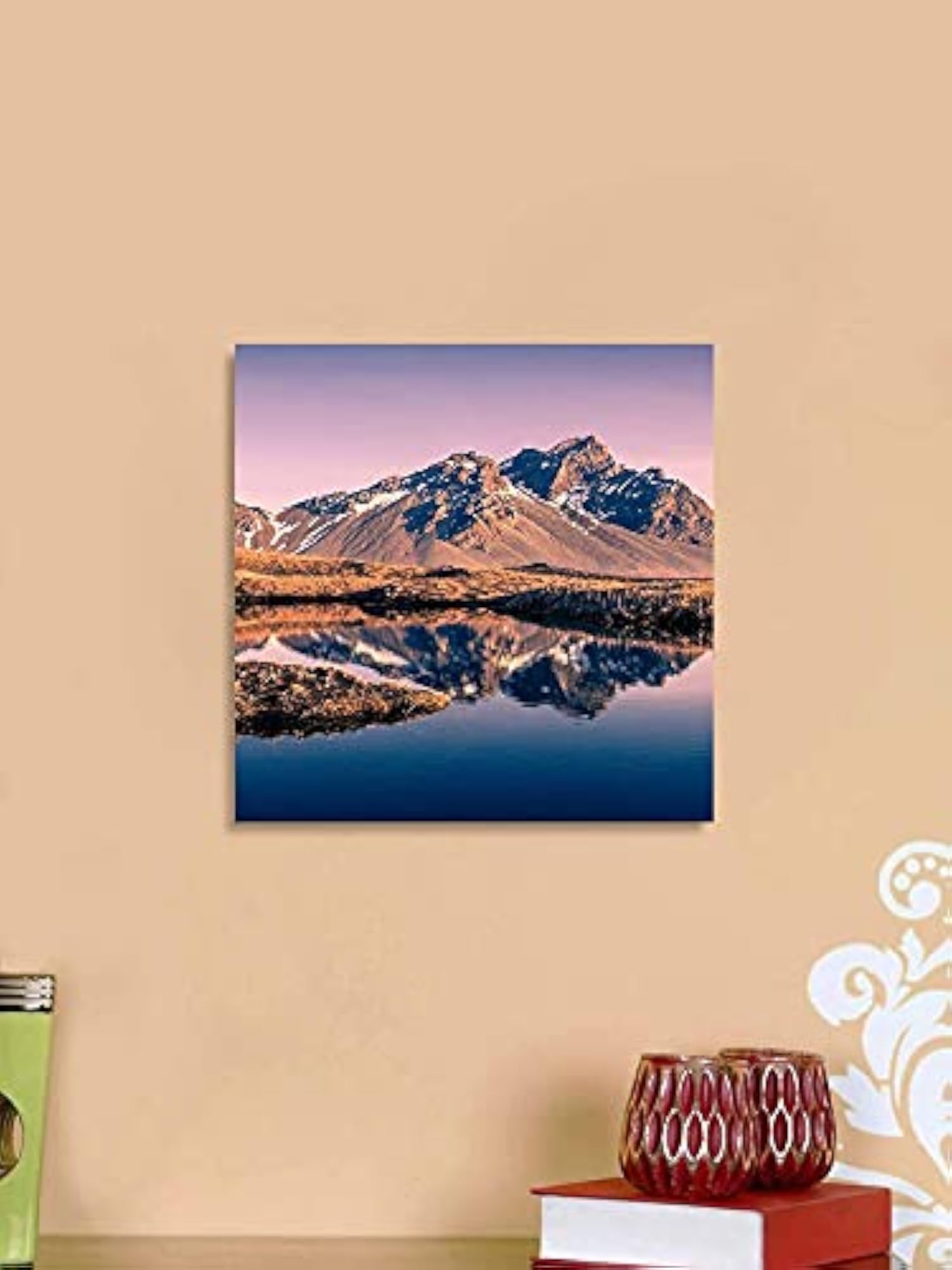 Mountains Retina Framed Canvas Wall Decor for Living Room