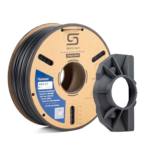 Siraya Tech Fibreheart ABS-CF 3D Printer Filament - Chopped Carbon Fiber Reinforced ABS 3D Printing...