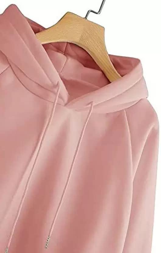 Image of TOPLOT Women's Wool Blend Solid Hoodie with Hooded Neck & Full Sleeve (Hoodie-5047)