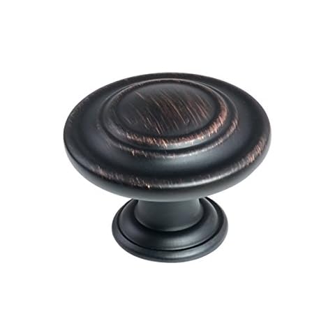 1-1/4 in. Oil Rubbed Bronze Round Cabinet Knob (25-Pack) Cover