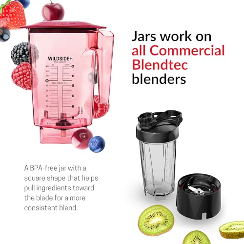 Vaso de reemplazo Blendtec WildSide 90 oz rojo miniatura 3