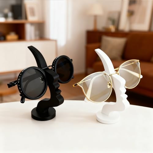 InteDesign 2 Stück Brillenhalter Moderne Lesebrillenhalter Kreativer Brillenhalter Sonnenbrillenhalter Moderne Dekoration, Abstrakte Figuren für Zuhause, Büro, Schreibtisch & Schlafzimmer