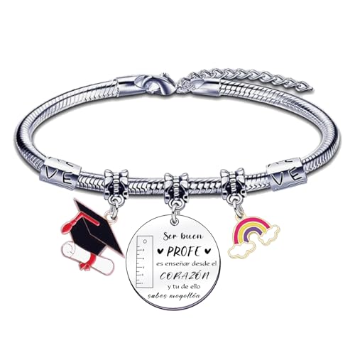 FGHJK Pulsera Regalo Profesora Maestro Gracias Graduación Cumpleaños (2)
