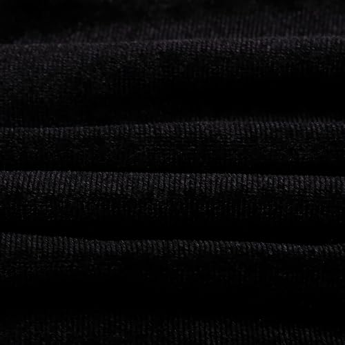 XKBHYD Abendkleider Sexy Minikleid Frauen Langarm Schlaghosen Spitze Abendkleider Gothic Plissiert Kleid Schwarz S