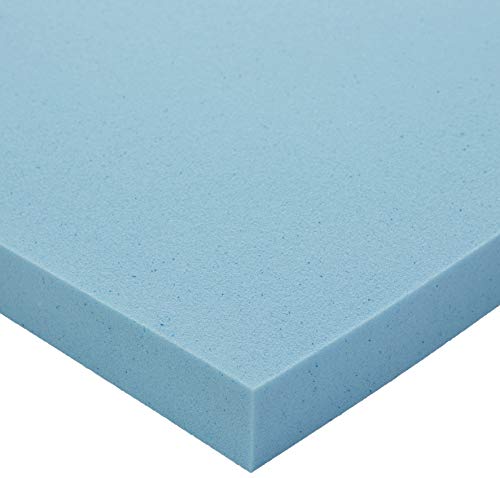 Image of Amazon Basics Cooling Gel-Infused Memory Foam Queen Mattress Topper, CertiPUR-US Certified, 2 Inches, Blue