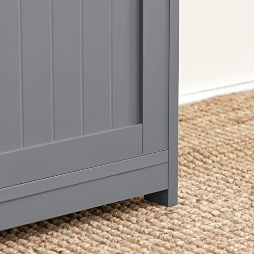 SoBuy Hallway Shoe Storage Bench Shoe Rack with Seat Cushion, Removable Cushion, Ample Storage with Drawer and Doors - Perfect for Hallway, Living Room, Bedroom - Grey, W90 x D35 x H45cm FSR80-SG - Cosy Home Interiors SoBuy Hallway Shoe Storage Bench Shoe Rack with Seat Cushion, Removable Cushion, Ample Storage with Drawer and Doors - Perfect for Hallway, Living Room, Bedroom - Grey, W90 x D35 x H45cm FSR80-SG - Image 8