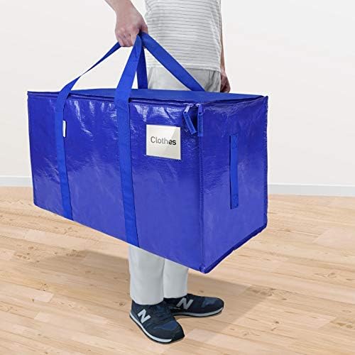 6 Pack Extra Large Moving Bags with Zippers & Carrying