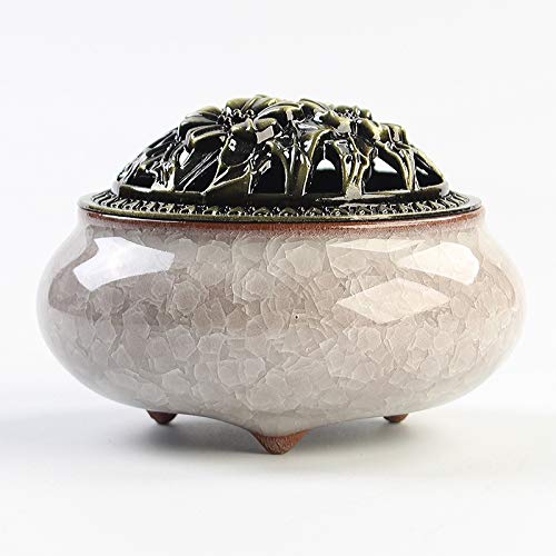 Bivinar Incense Burner, Ceramic Incense Holder For Sticks Or Cone, Coil Incense, Incense Burner For Charcoal Disc, Resin, Sage Cones And Palo Santo (Grey) #TOP2