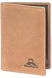 Woodland Lederetui für den KFZ-Schein oder den Alten Personalausweis Weiches, naturbelassenes Büffelleder Braun