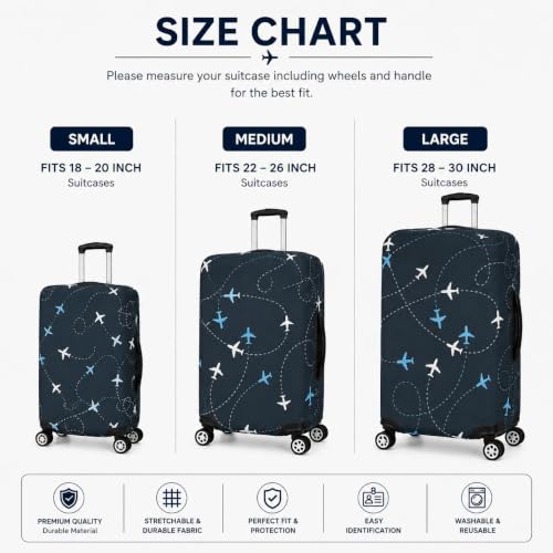 Image of Printed Luggage Cover for Traveling Bag & Suitcase - Trolley Protector