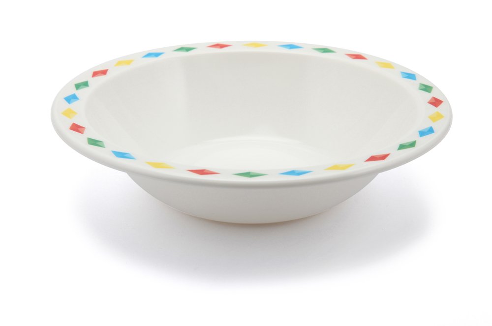 Harfield 17.3cm Polycarbonate Rimmed Patterned Bowl Diamonds (Pack of 4)