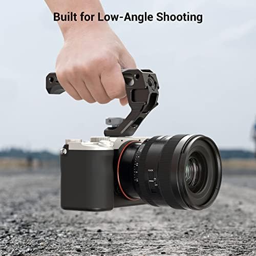 SMALLRIG Górny uchwyt z zimną stopką, uchwyt do klatki aparatu, uniwersalna platforma wideo z adapterami zimnej stopki 5 do mocowania lustrzanek cyfrowych z mikrofonem / lampką LED, tylko niewielka waga 129 g (Lite) - 3764