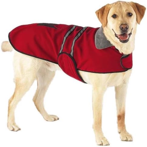 Casual Canine Jacket w/Reflective Stripe Lrg Red