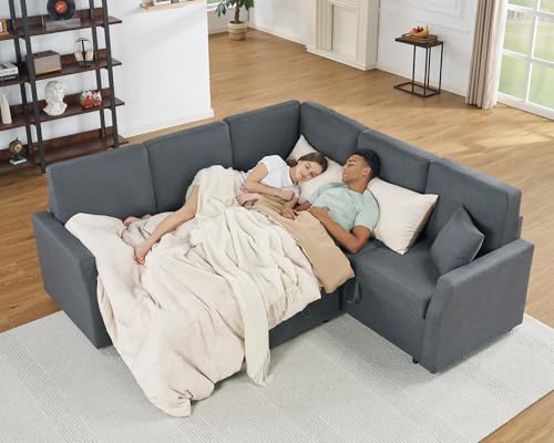 Jocisland Sofa Bed, 85 Inch Sleeper Sofa With Pull Out Bed & Storage Seat thumb #3