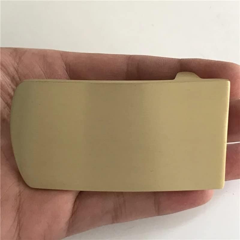 Rectangle Solid Brass Blank DIY Belt Buckle with Men Women Leather Accessories Fit 4cm Wideth