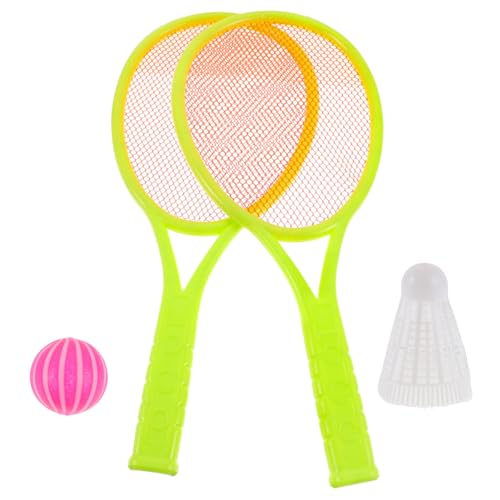 KICHOUSE Raquetas De Tenis y Bádminton para Niño Niña Plástico Incluye Raquetas y Colores Aleatorios Rojo Verde Interacción Familiar y Desarrollo De Coordinación Infantil