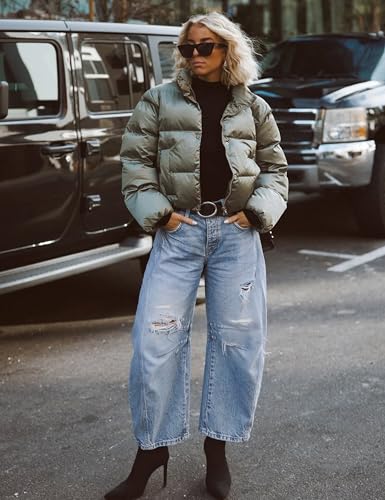 Qazel Vorrlon Womens Ripped Barrel Jeans Stretch Y2K 2025 Trendy High Waisted Baggy Boyfriend Wide Leg Denim Ankle Pants4