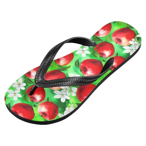 Blossoms Garden Green Flip Flops for Beach Thong Sandals Anti-slip Lightweight Shower Shoes for Summer Swim Travel2