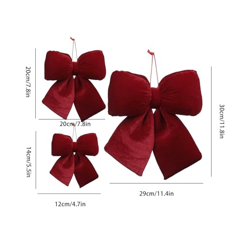 Lazos de Navidad de terciopelo rojo para llenar de magia tus fiestas y celebraciones 6