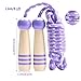 Jump Rope Kids,8.5ft Adjustable Cotton Skipping Rope with Wooden Handle for Boys and Girls Fitness Outdoor Exercise (Purple)