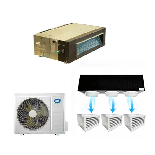 Diloc Over Condizionatore Canalizzato 18000 BTU Inverter R32 A++ con Kit Plenum 3 Vie – Climatizzatore in Pompa di Calore Mod. D.OVER18CAN
