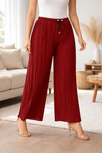 Image of Trendz Women's and Girls Cotton Blend Regular Fit Palazzo Pants | Set of 2