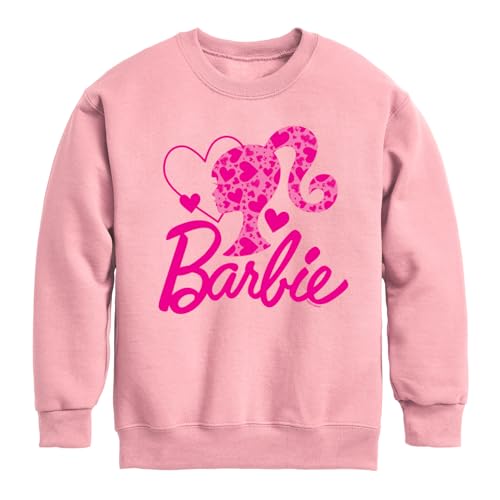 Barbie - Logo Hearts - Toddler And Youth Crewneck Fleece Sweatshirt