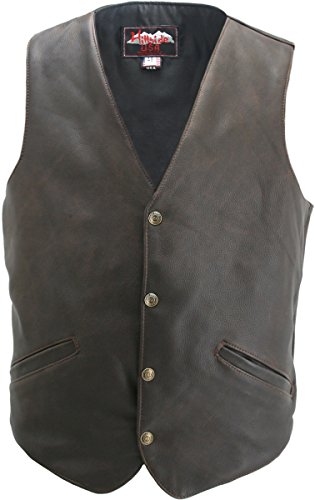 Classic Vintage Leather Vest (Chest:44