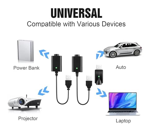 4pcs USB Cable Adapter 11 inch Compatible with All 510 Models for flashlights, pens, Soldering Irons, Melting Iron(Black) - Image 6