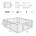Gupamiga Playpen Baby Playard Portable Baby Fence Play Area Indoor Outdoor Kids Activity Center Playpen Playground Hoop for Indoor and Outdoor Use (12 Panels)