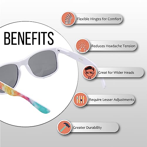 Wholesale Bulk Unisex 80's Retro 100% UV Sunglasses for Adults - 10 Pack - w/Flex Hinges2