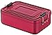 Produktbild Küchenprofi Lunchbox aus Aluminium | für Erwachsene und Kinder | Brotdose mit Fächern, verstellbar | mit Silikondichtung | 18 × 12 × 5,5 cm | rot