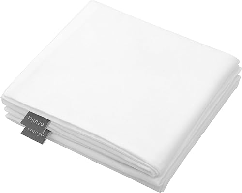 Vista 268 de Thmyo Paquete de 2 fundas de almohada cuadradas decorativas de algodón, fundas de almohada de sublimación en blanco, fundas de cojín blancas