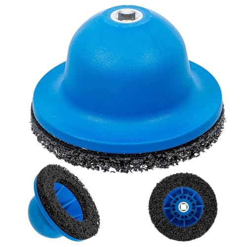 Zinueen Ponceuse de moyeu de Roue, Disque de Nettoyage, pour Changement de pneus et Nettoyage des Jantes, Disque de ponçage Grossier 150 mm, Carbure de Silicium, Ø intérieur 90 mm