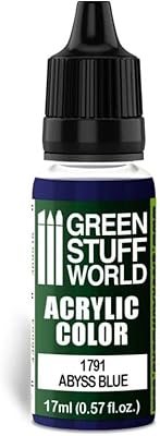 Green Stuff World â€“ Acrylic Color Paint Abyss Blue 1791 for Models and Miniatures