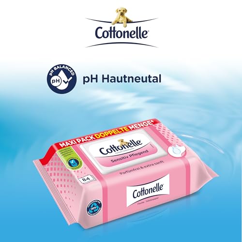 Cottonelle feuchtes Toilettenpapier, Sensitive Pflegend, 1 x 84 Toilettentücher – Ansicht 2