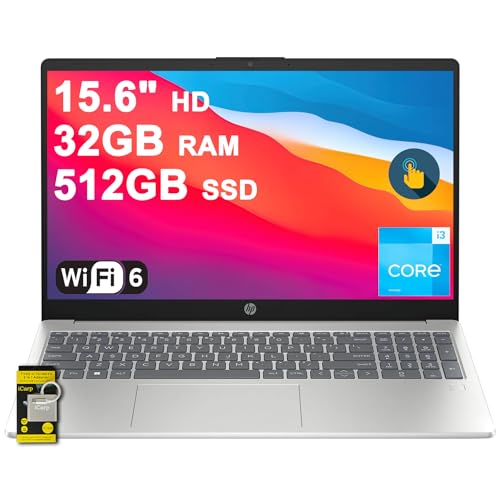 HP Laptop 15 pulgadas Core i3 32GB RAM 512GB SSD Win11 miniatura 1