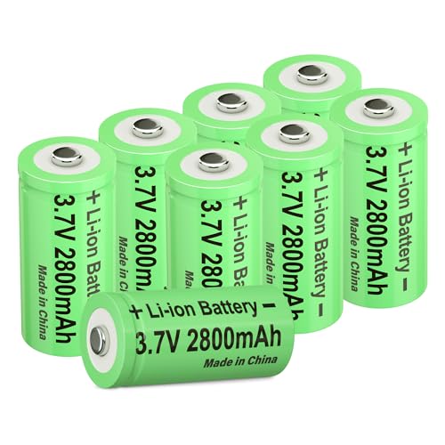 CBJJ 3.7V 16340 Battery 2800mAh 16340 Rechargeable Battery 3.7 Volt Rechargeable 16340 Li-ion