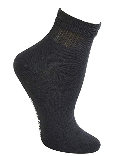 Yomandamor Womens 6 Pairs Cotton Ankle Diabetic/Dress Socks with Seamless Toe,L Size 9-112