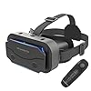 3D VR Headset for Samsung and Android Phones with Handle – Anti-Blue Eyes Protected HD Lenses, VR Goggles for All Smartphone /4.7-7.3in(Black)