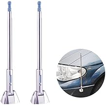 Car Safety Bumper Guard Corner Antenna Pole Parking Driving Assist Pole for New Drivers Adjustable Vehicle Protector for Measuring Distance to Prevent Scratches Collision Hypersonic - Pack of 2