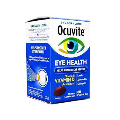Ocuvite Eye Health Supplement with Vitamin D, Mini Softgels, 30 Count (Pack of 2)