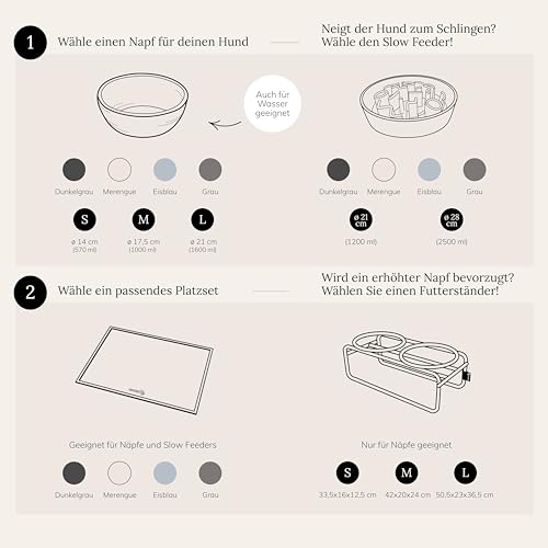 District 70 Bamboo Cat Slow Feeder - ø 13,5 cm - Dark Grey