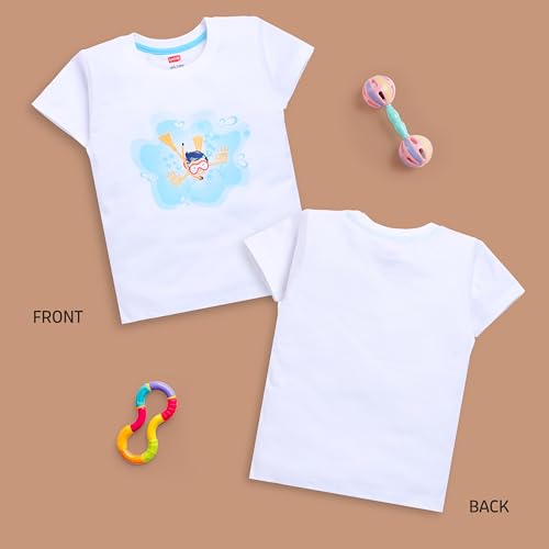 Image of LuvLap Baby Boys Regular Fit 100% Cotton Half Sleeve Boys T-Shirt Pack of 5