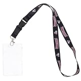 Desert Cactus Fordham University Lanyard FU Rams Car Keys College ID Badge Holder Keychain Detachable Breakaway Snap Buckle (w/Pouch Black)