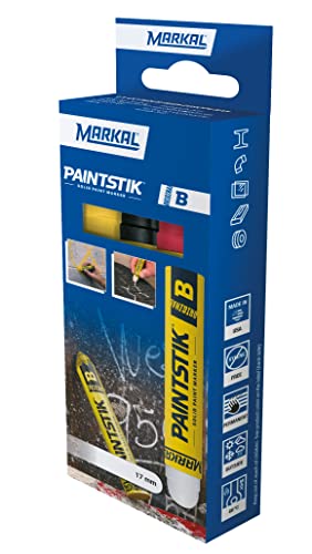 B Paintstik Retail Pack - Marcadores de pintura x3 (1 amarillo + 1 rojo + 1 x negro)