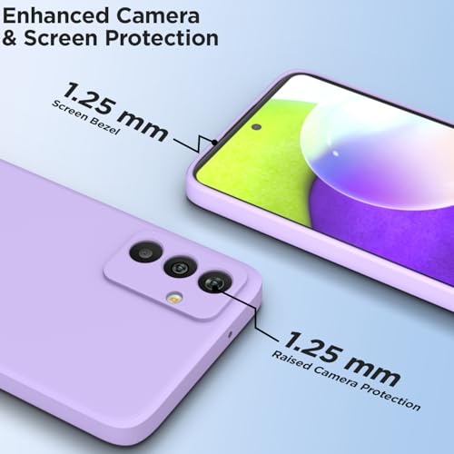 Image of Outlouders Back Cover for Samsung Galaxy M13 4G | Camera Protection | Durable Soft Matte Silicone Bumper Case (Purple)