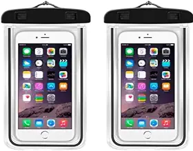 4 Capa Capinha Aprova Dágua Bolsa Impermeável Universal Para Celular (2 UNIDADES COR PRETO)